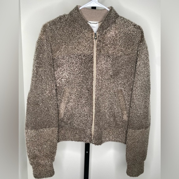 Agnona Women's Grey Lamb Fur Bomber Jacket 🌟 - Picture 1 of 9
